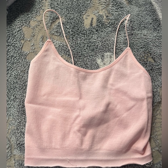 Blue, pink & red tank top, shorter & tighter fit, very cute and comfortable - Picture 2 of 3